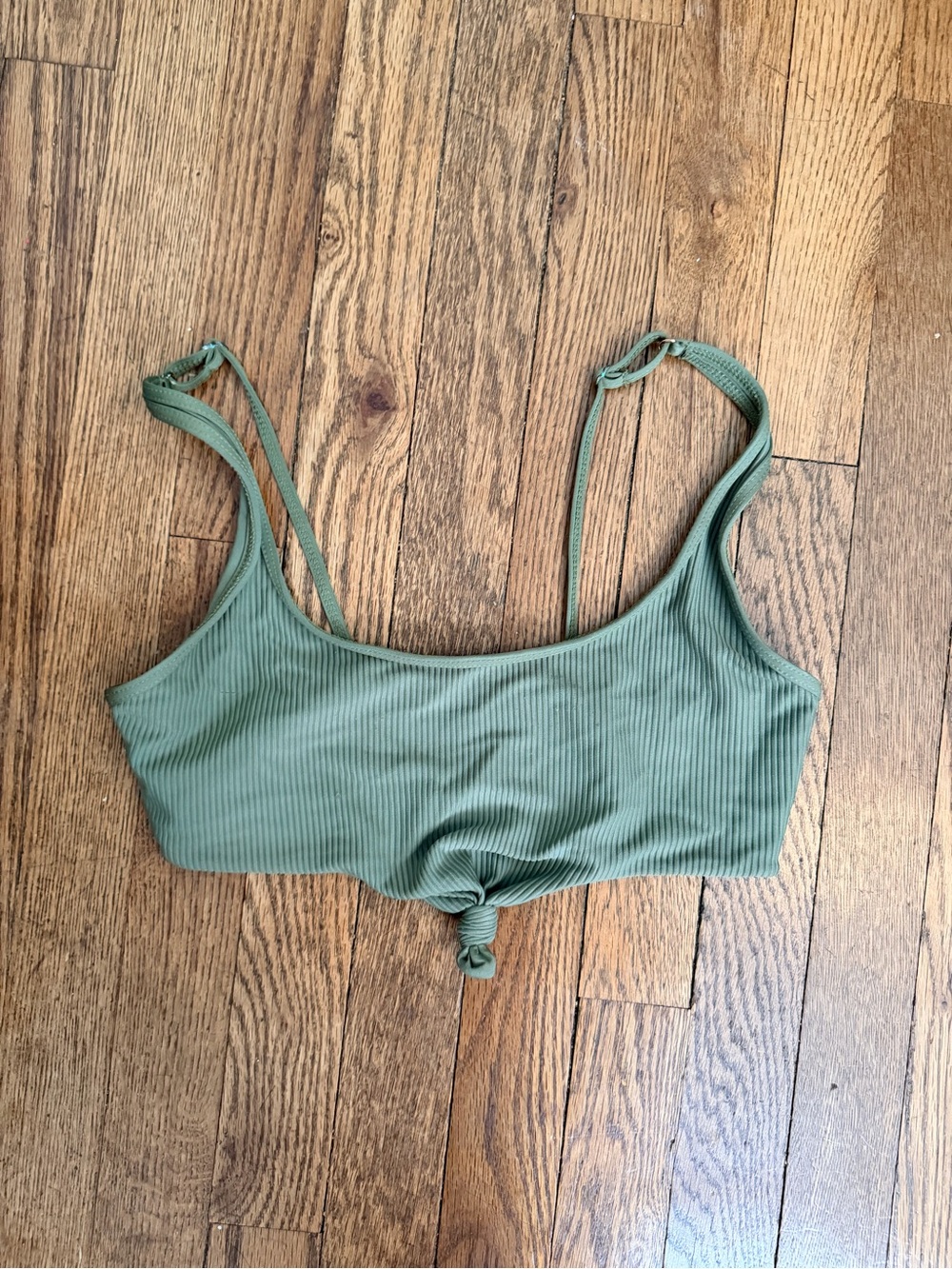 Frankie's Bikinis Olive Ribbed Bikini Top